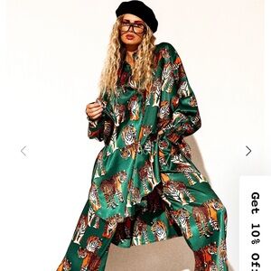 Dressed in lala original satin tiger tales TOP ONLY